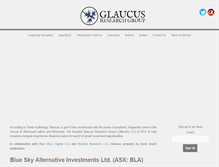 Tablet Screenshot of glaucusresearch.com